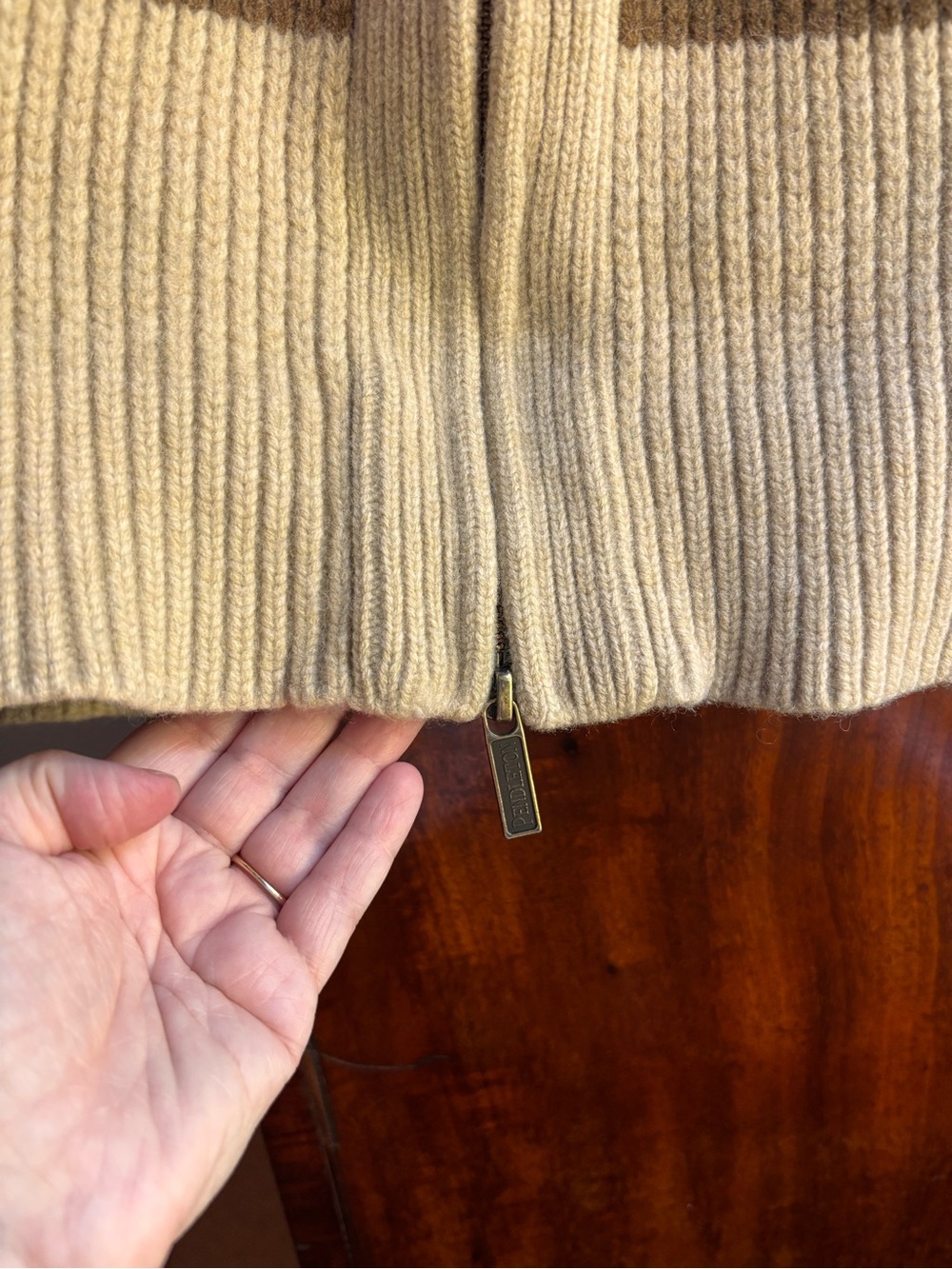 Pendleton Westerly cowl yneck Zip-Up Knit wool Sweater. Big Lebowski sweater. - Picture 12 of 14